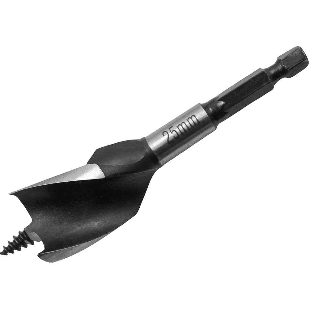 Faithfull Tri-Point Speed Stubby Auger Drill Bits 25mm 102mm Pack of 1