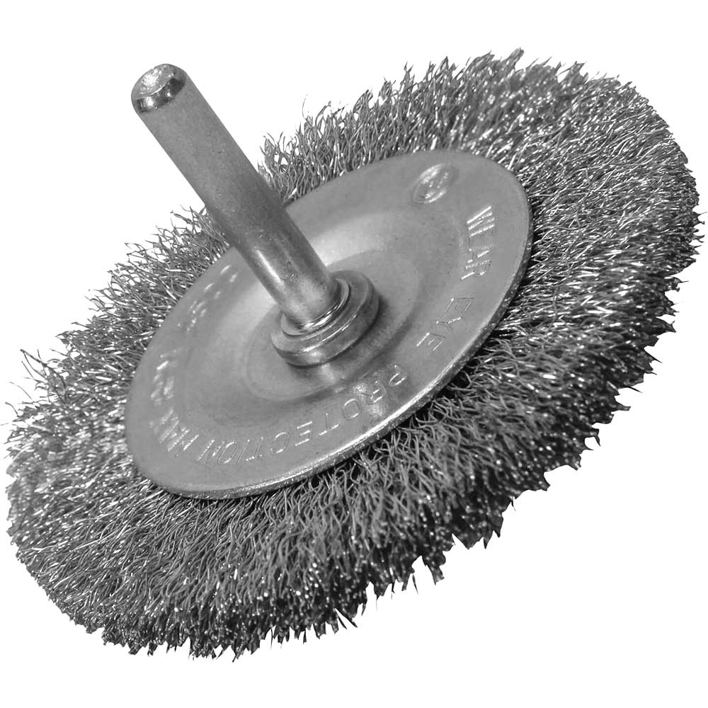 Image of Faithfull Crimped Wire Wheel Brush 75mm 6mm Shank