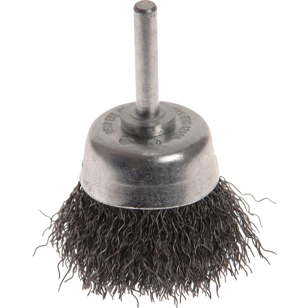 Image of Faithfull Crimped Wire Cup Brush 50mm 6mm Shank