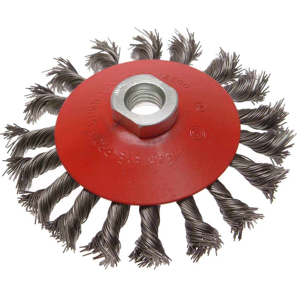 Image of Faithfull Twisted Knot Wire Wheel Brush 115mm M14 Thread