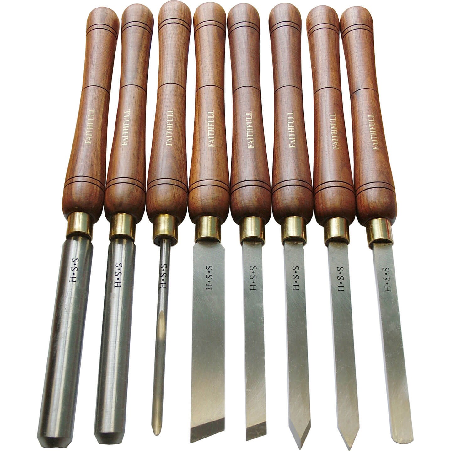 Wood Lathe Chisel Set Woodworking Turning Tools Cutting Carving HSS Steel  Blades