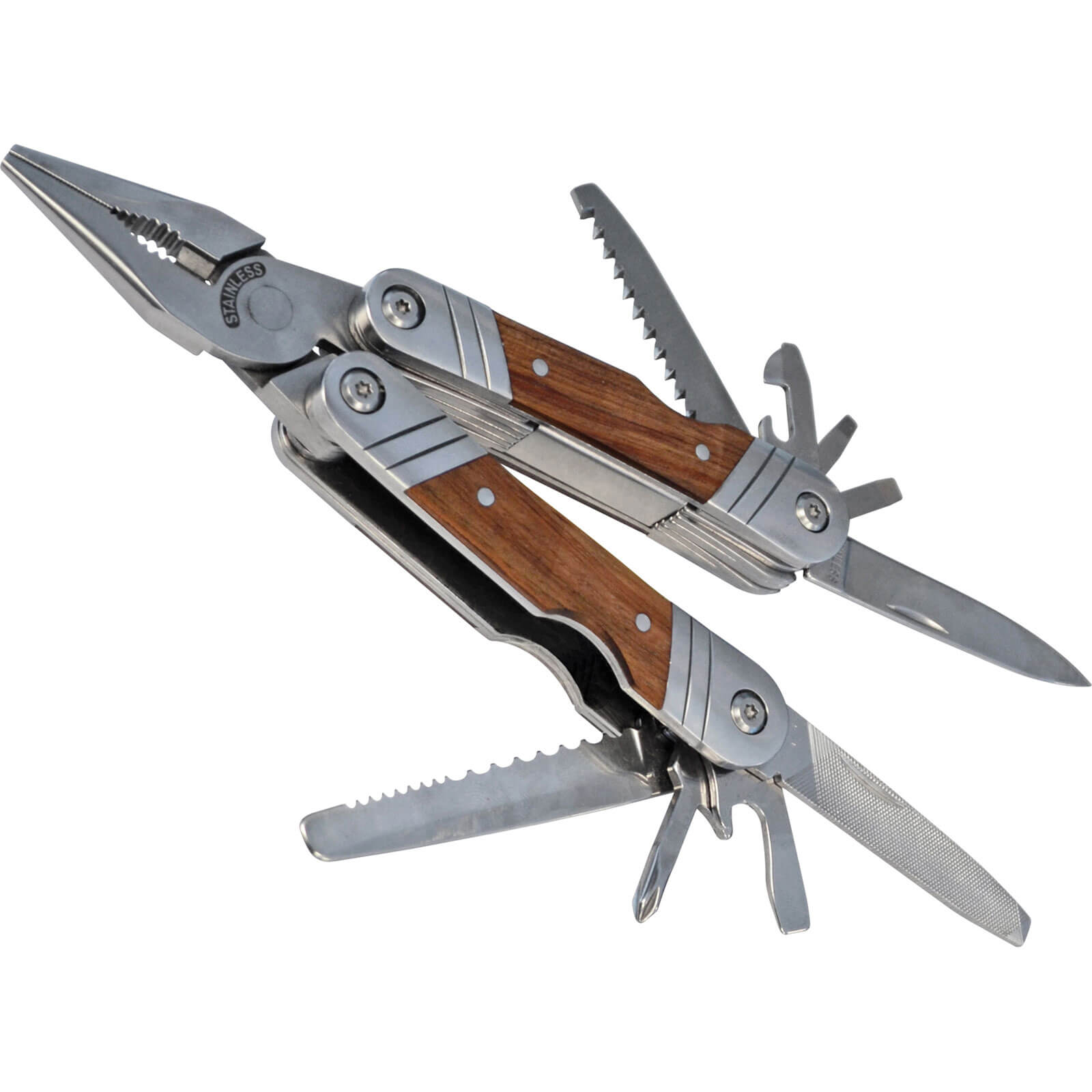 Image of Faithfull 12 in 1 Multi Tool Pliers Silver