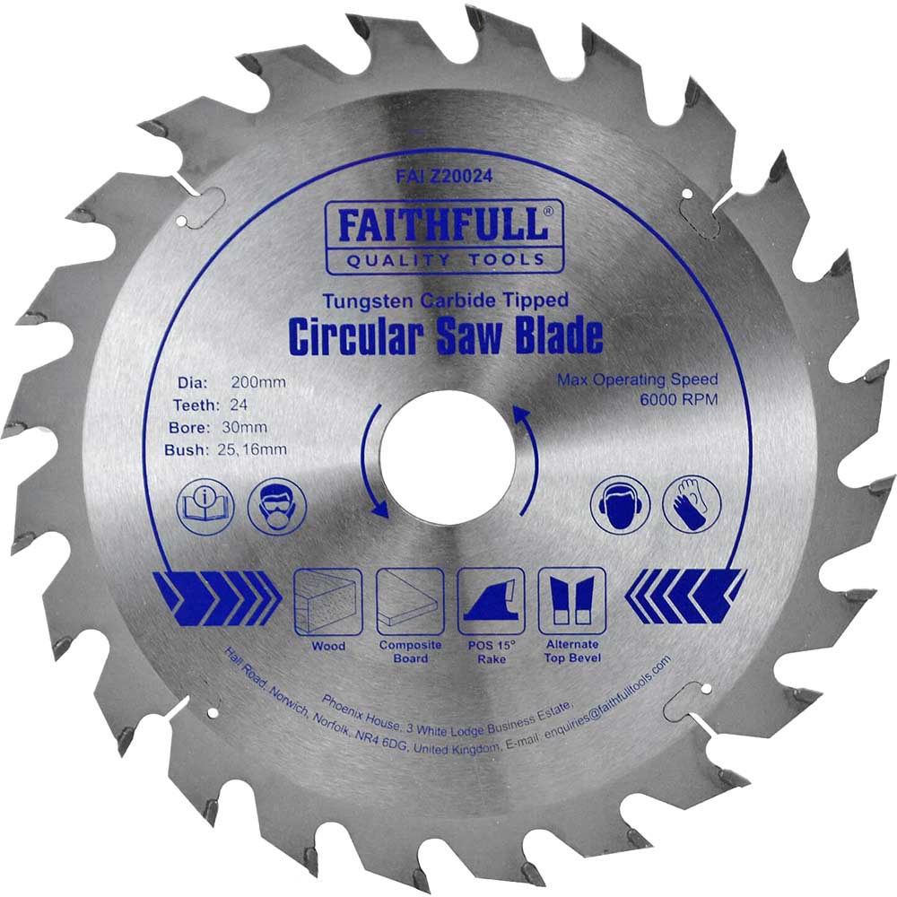 Faithfull Fast Rip Tct Circular Saw Blade