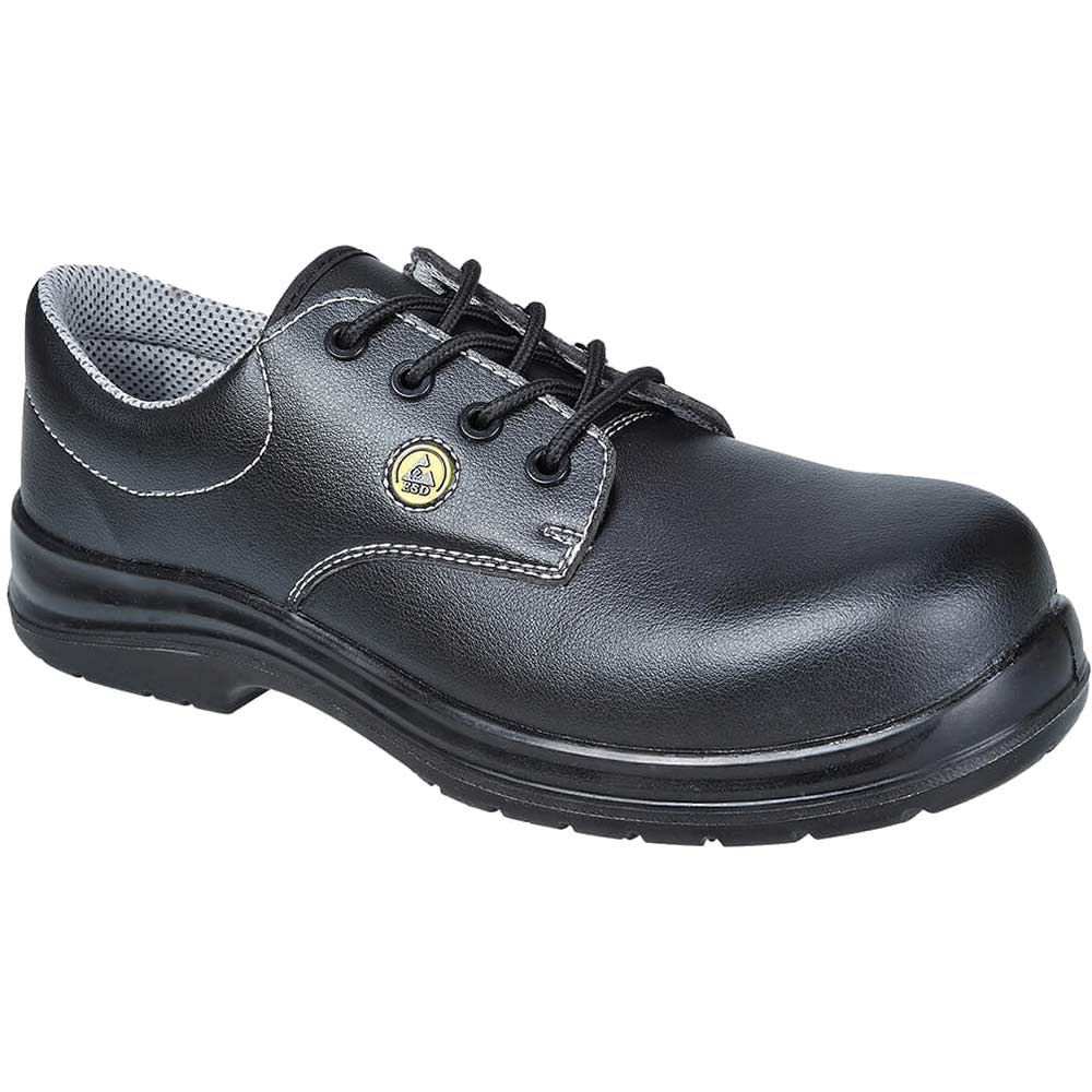 Portwest Compositelite ESD Microfibre Safety Shoes Black Size 6