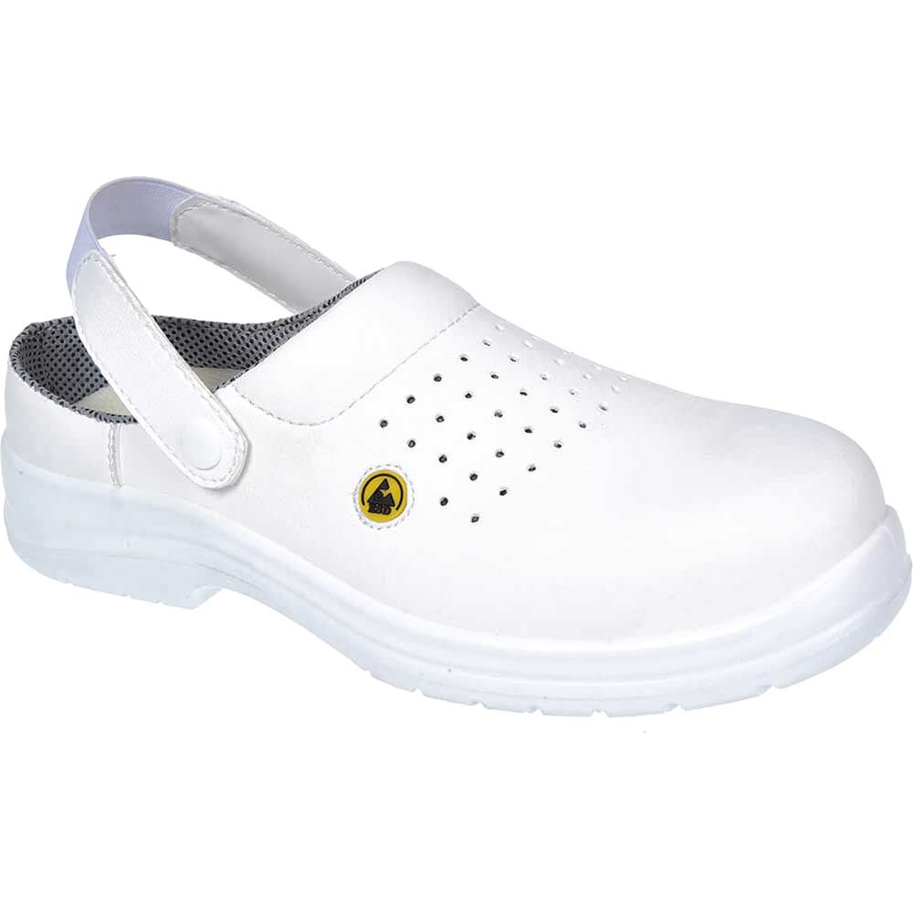 Portwest Compositelite ESD Perforated Safety Clogs White Size 3