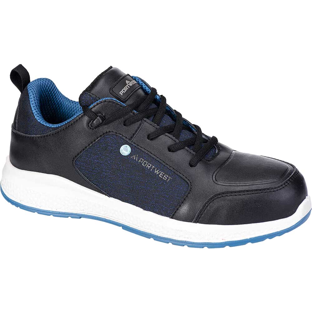 Portwest Eco Composite S3S Safety Trainers Black / Blue Size 7