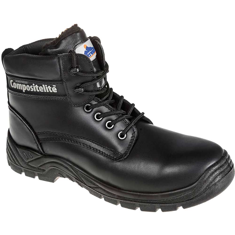 Portwest Thor Fur Lined Cold Weather Safety Boots Black Size 10