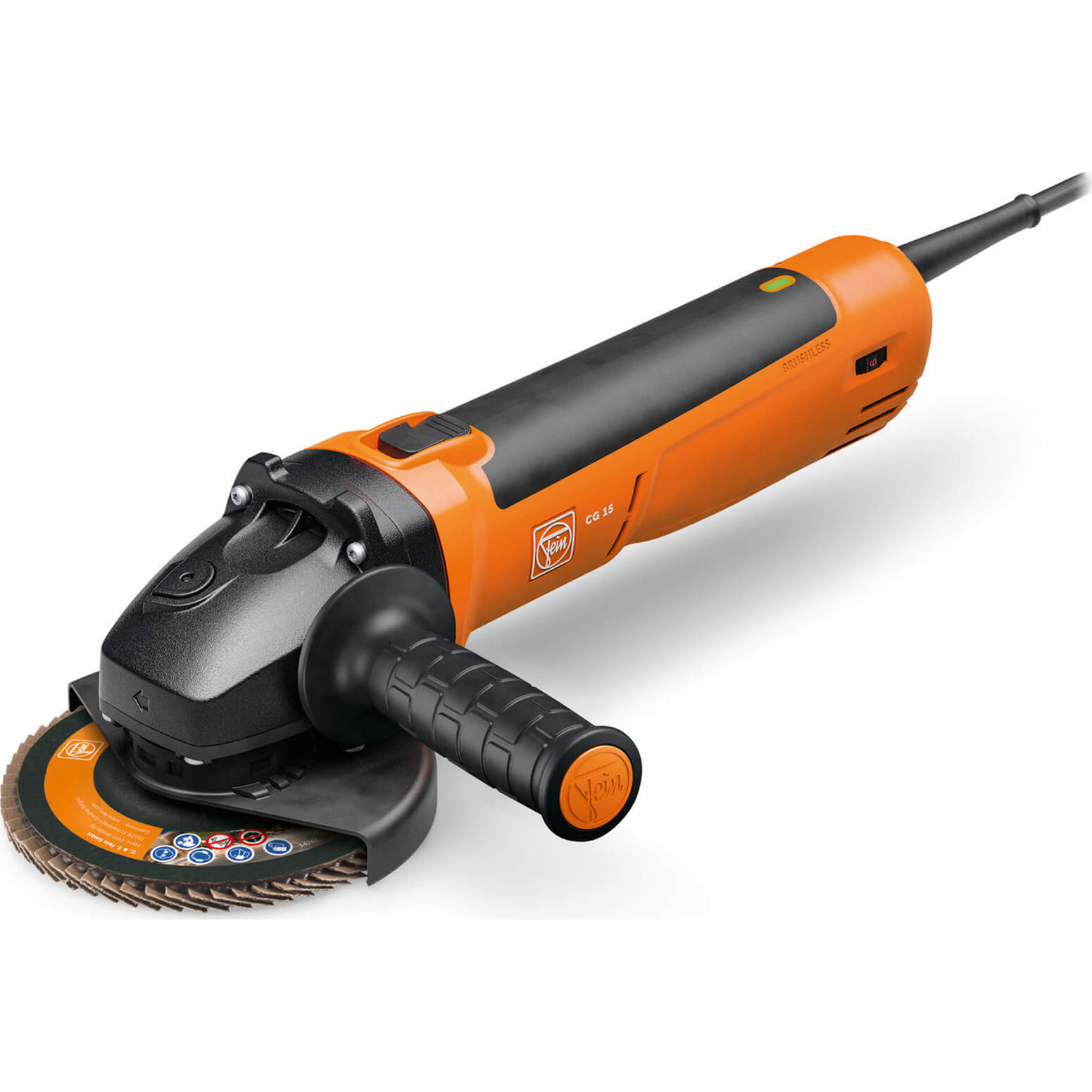 Fein CG 15-125 BL Inox Variable Speed Brushless Angle Grinder 125mm 240v