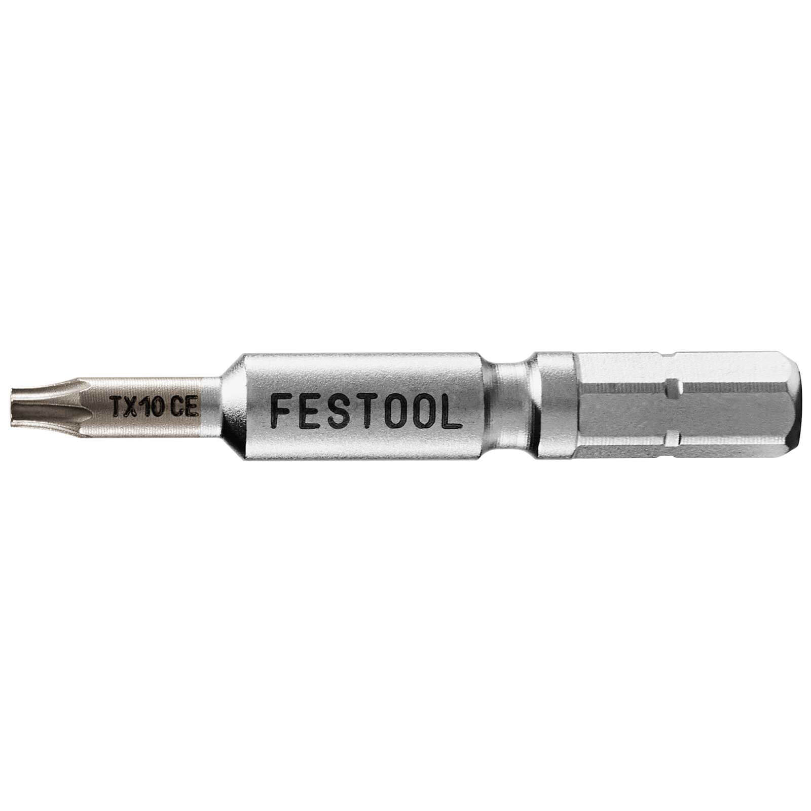 Image of Festool Centrotec Torx Screwdriver Bits T10 50mm Pack of 2