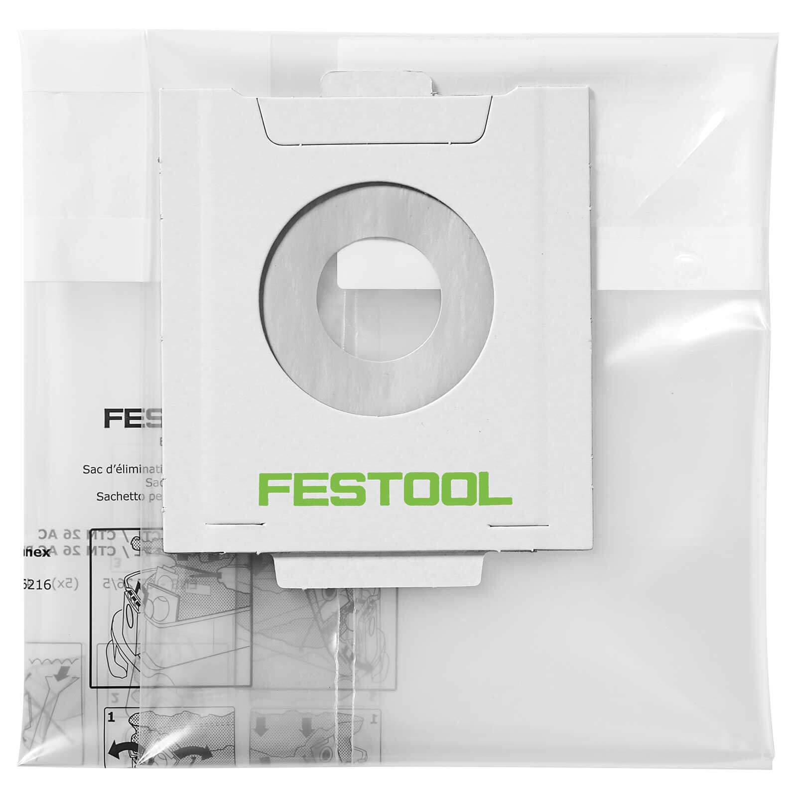 Image of Festool ENS-CT 36 AC Dust Extrator Waste Bag Pack Of 5 Pack of 5