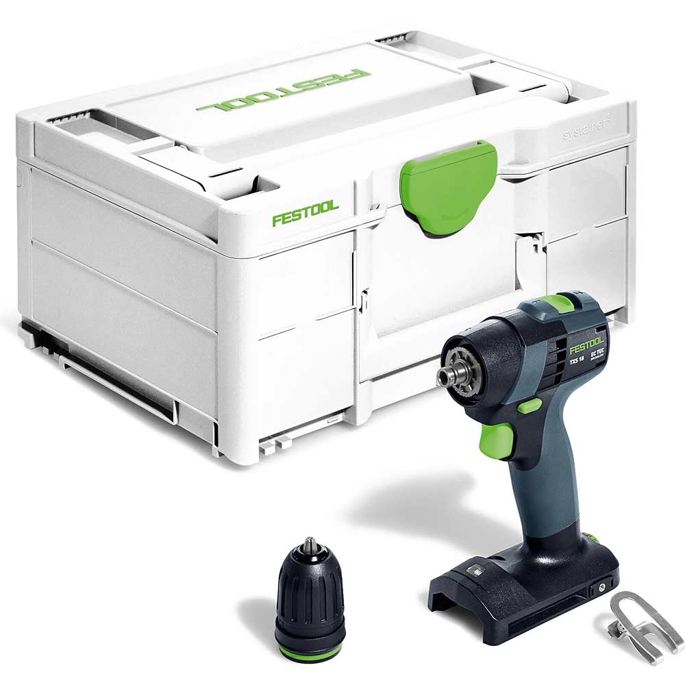 Festool TXS 18 18v Cordless Brushless Drill Driver No Batteries No Battery Charger Case