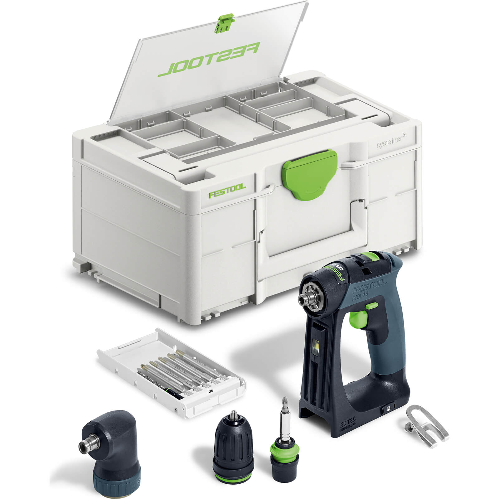 Image of Festool CXS 18 18v Cordless Brushless Drill Driver Set No Batteries No Charger Case