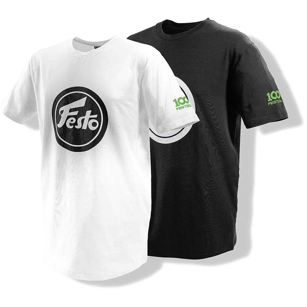 Festool 100 Years T Shirt Twin Pack Black / White XL