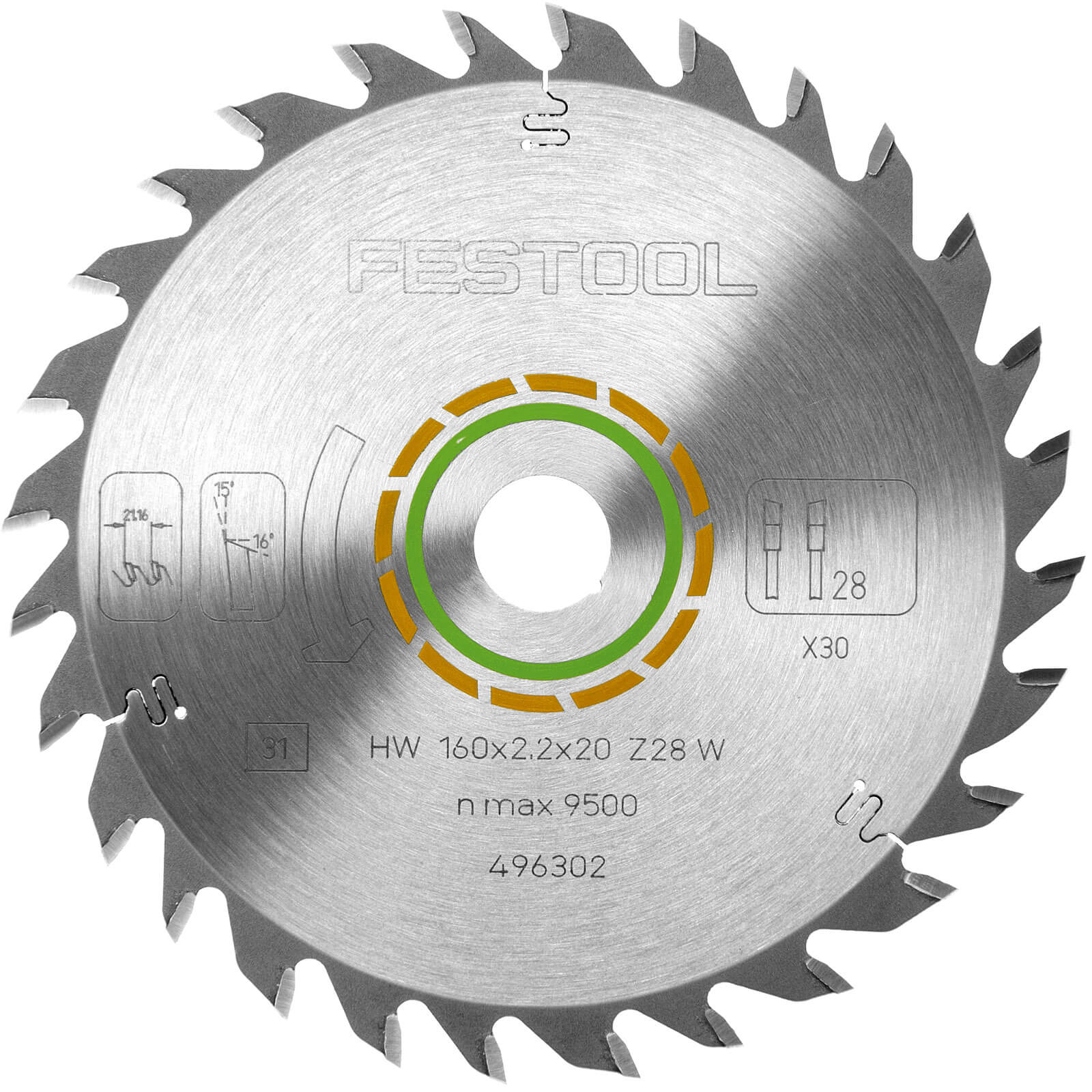 Image of Festool Special Panel Cutting Circular Saw Blade 160mm 48T 20mm