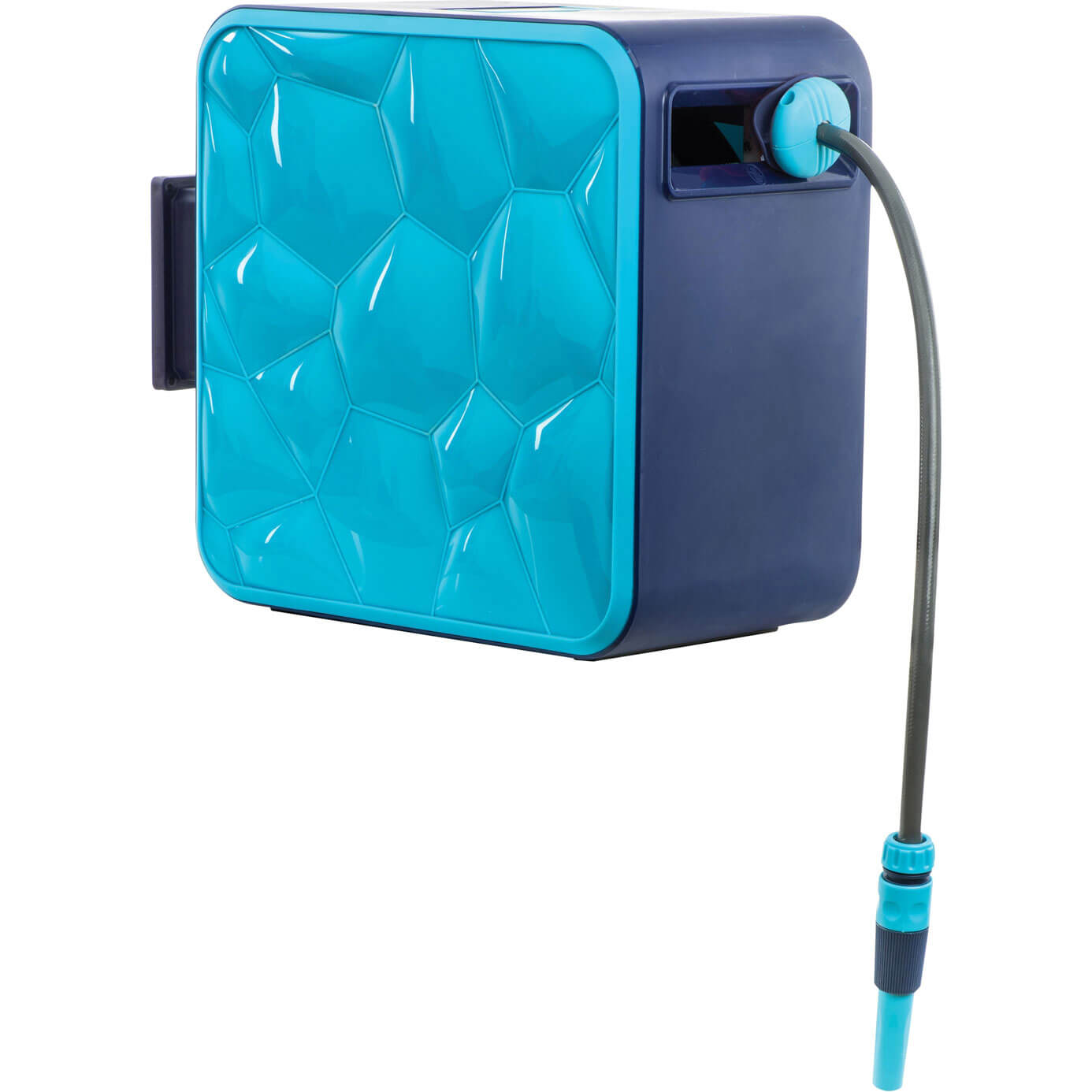 Image of Flopro + Cube Wall Mountable Hose Reel 1/2" / 12.5mm 35m Blue & Grey