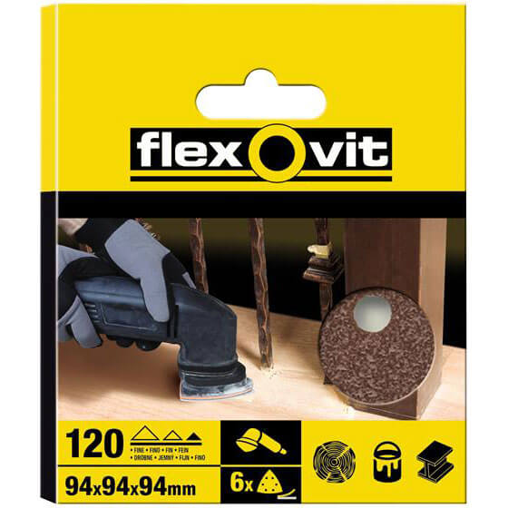 Image of Flexovit Delta Sanding Sheets Fine Pack of 6