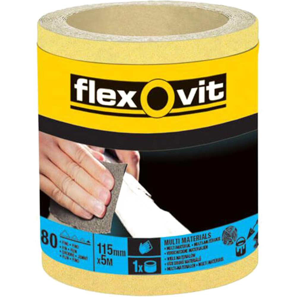 Image of Flexovit High Performance Sanding Roll 115mm 5m 40g