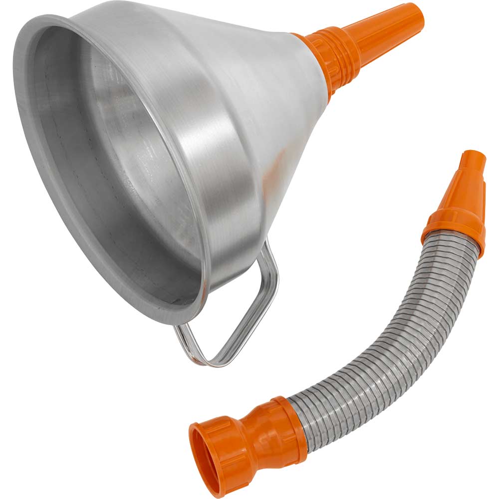 Sealey Funnel Metal Flexible Spout and Filter 200mm