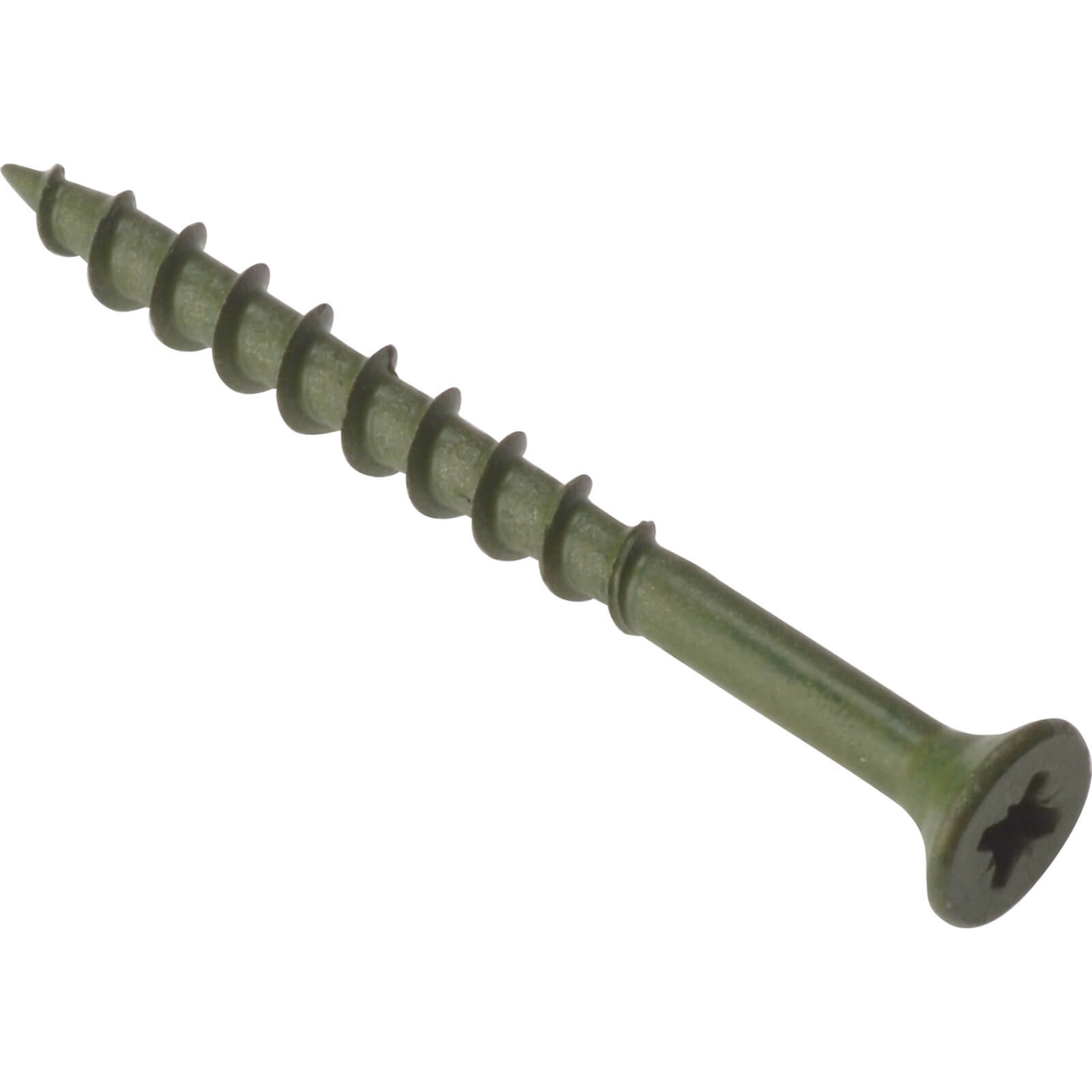 Image of ForgeFix Decking Screw Pozi ST Green Anti-Corrosion Treated 4.5mm 60mm Pack of 200