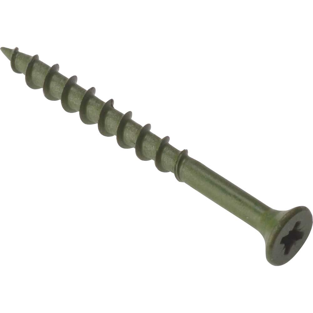 ForgeFix Decking Screw Pozi ST Green Anti-Corrosion Treated 4.5mm 55mm Pack of 200