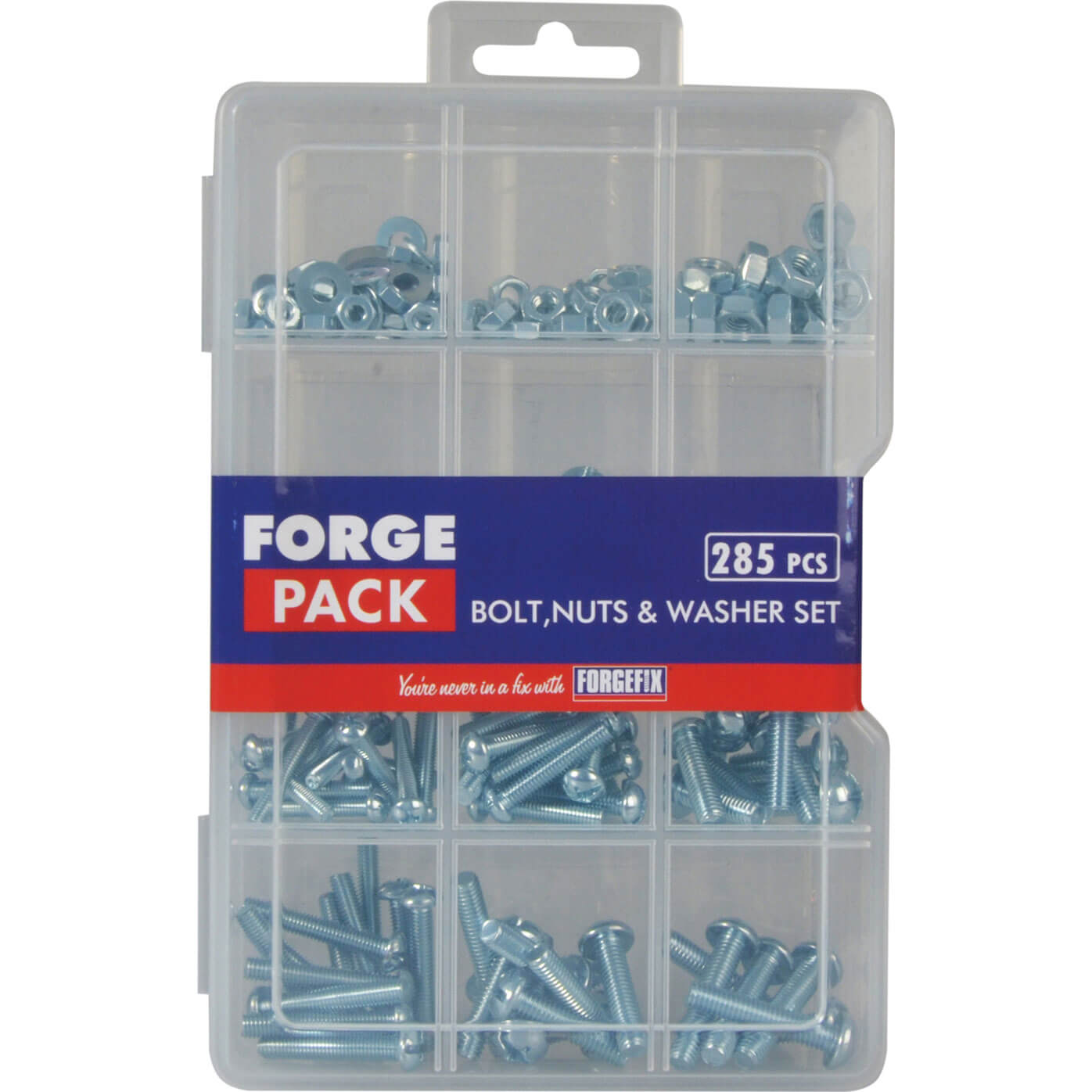 Image of Forgefix Forge Pack 285 Piece Bolt, Nut and Washer Set