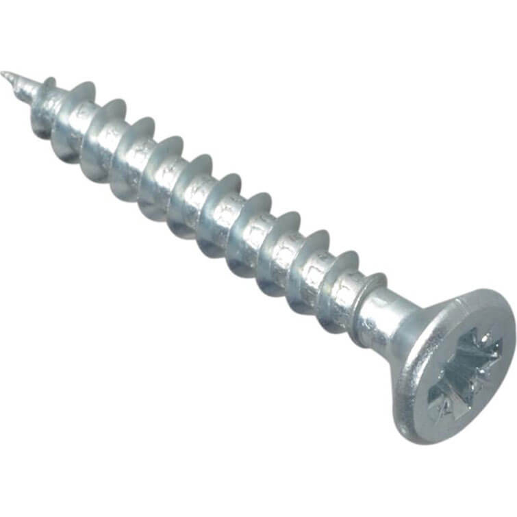 Image of Forgefix Multi Purpose Zinc Plated Screws 4mm 30mm Pack of 200