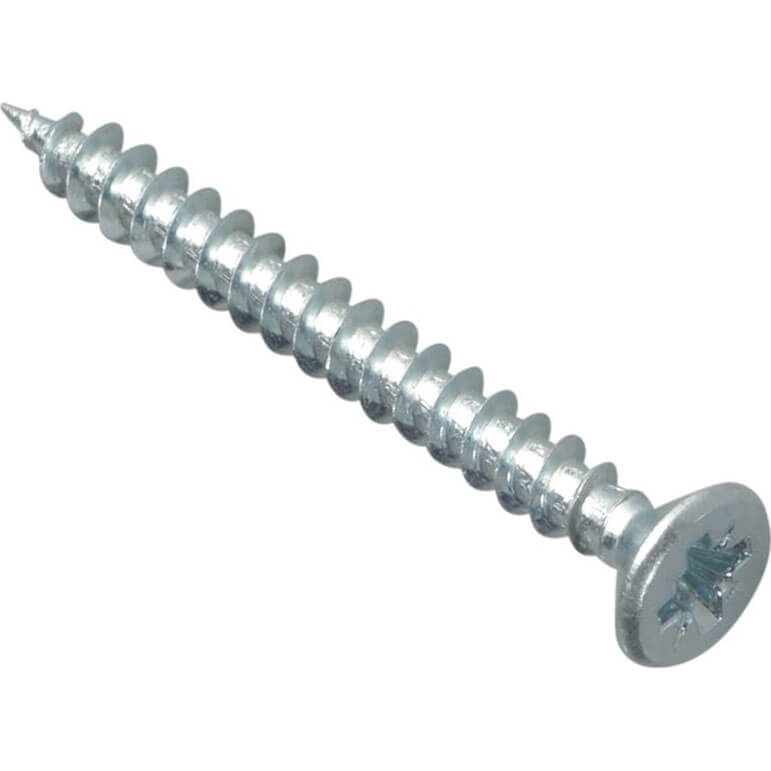 Image of Forgefix Multi Purpose Zinc Plated Screws 4mm 40mm Pack of 200