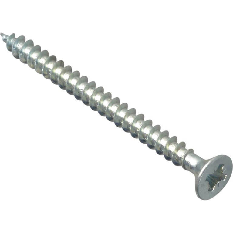 Image of Forgefix Multi Purpose Zinc Plated Screws 4mm 50mm Pack of 200