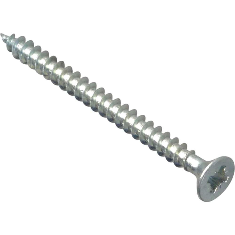 Image of Forgefix Multi Purpose Zinc Plated Screws 4mm 50mm Pack of 200