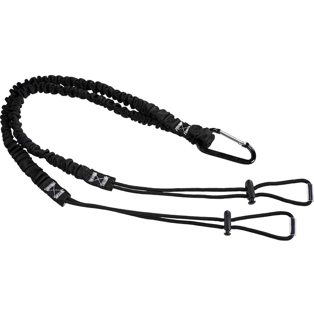 Image of Portwest Double Tool Lanyard Black Pack of 10