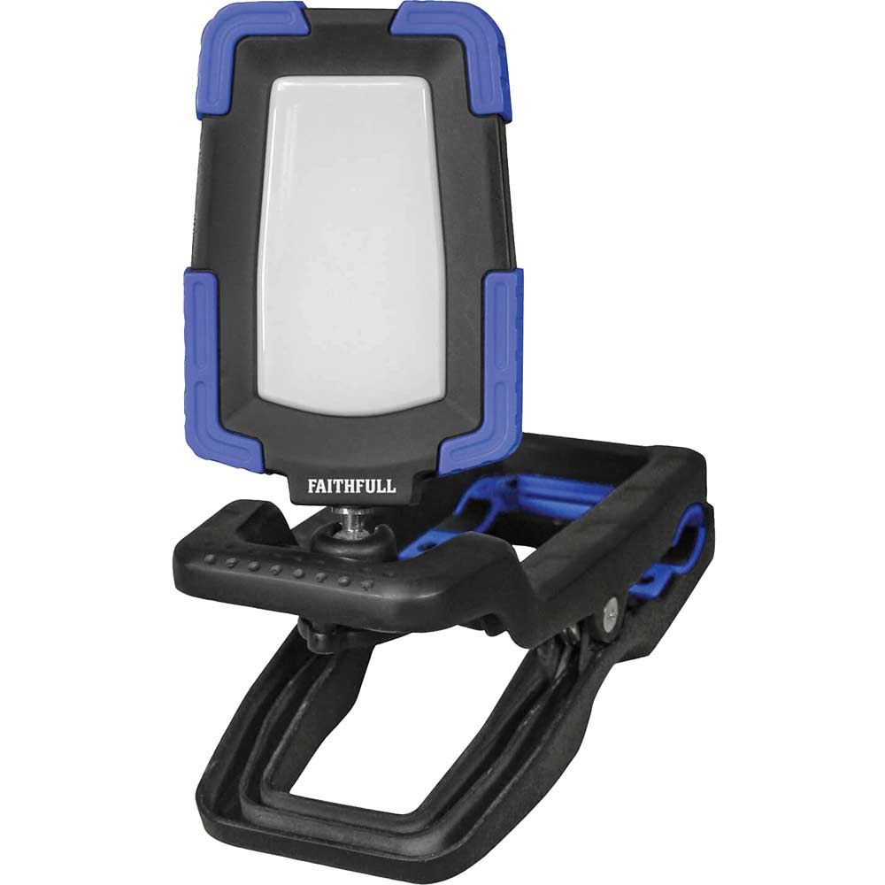 Image of Faithfull 10w Power Plus Rechargeable LED Clip Light