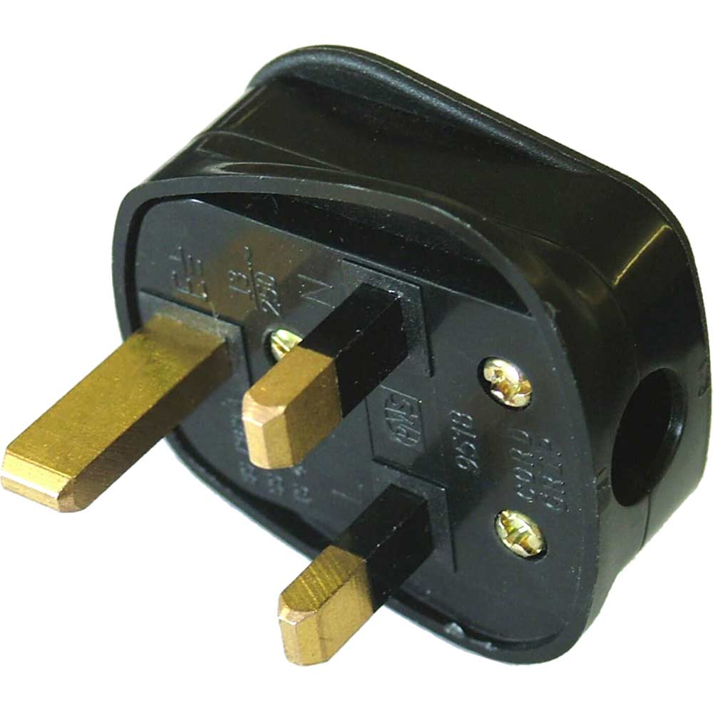 Image of Faithfull Black Rubber Plug 13amp 240v