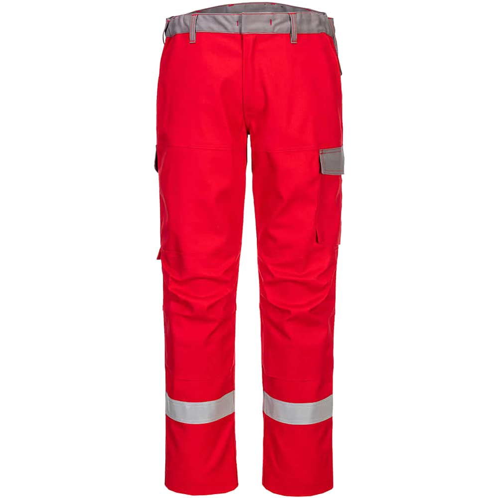 BizFlame Ultra Two Tone Flame Resistant Trousers Red 40" 31