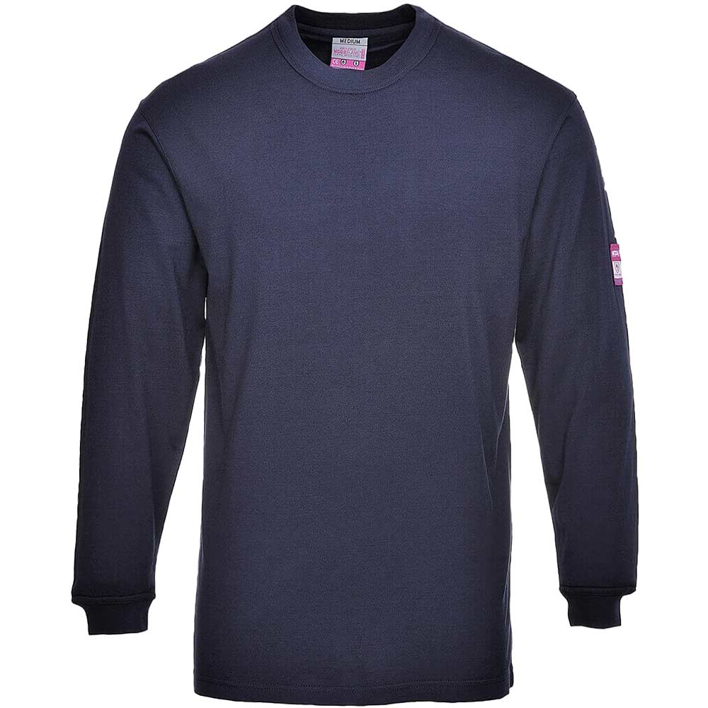 Image of Modaflame Mens Flame Resistant Antistatic T Shirt Navy 4XL