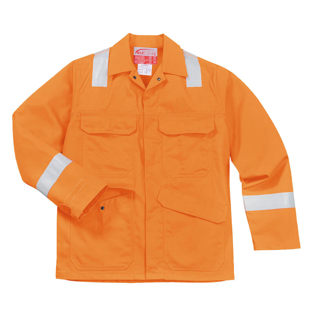 Image of Biz Flame Mens Flame Resistant Jacket Orange S