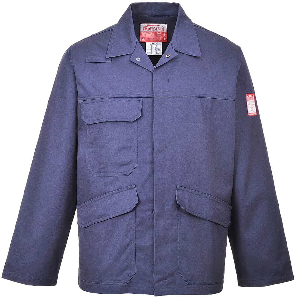 BizFlame Pro Mens Flame Resistant Jacket Navy 2XL