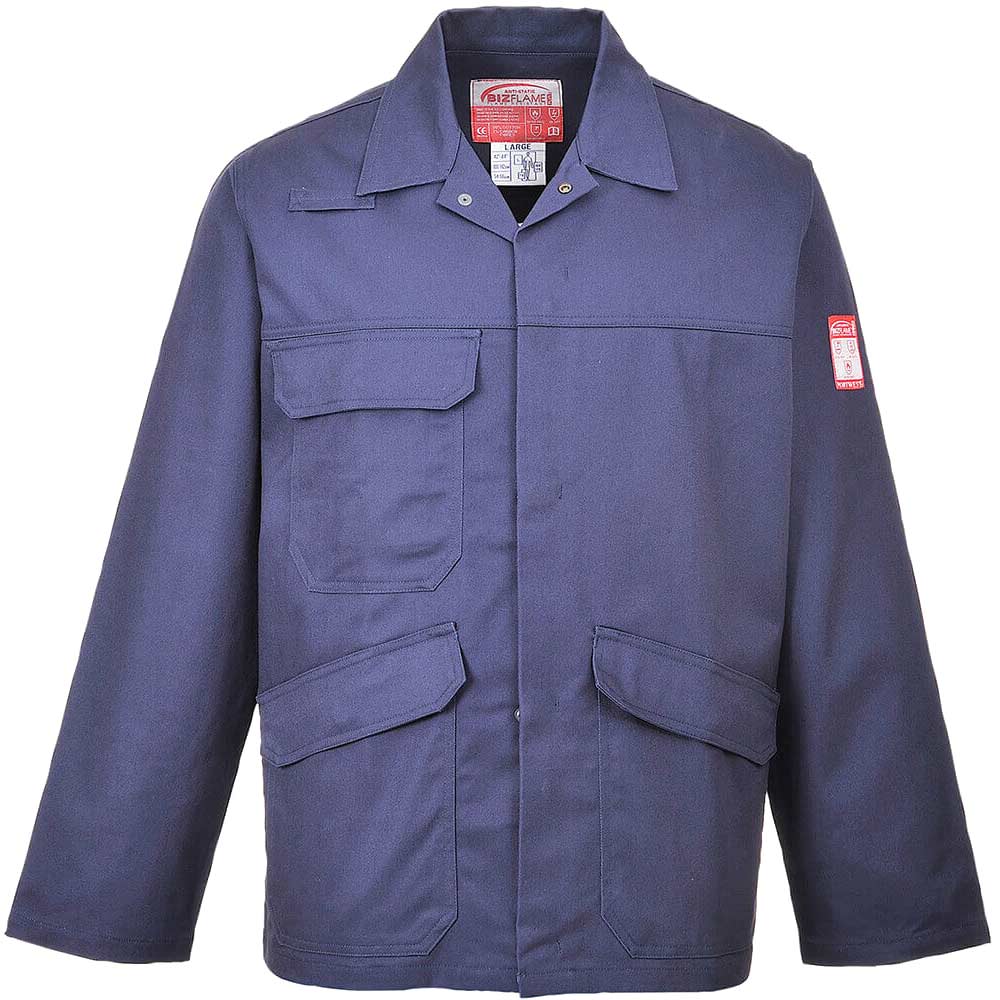 Image of Biz Flame Pro Mens Flame Resistant Jacket Navy 2XL