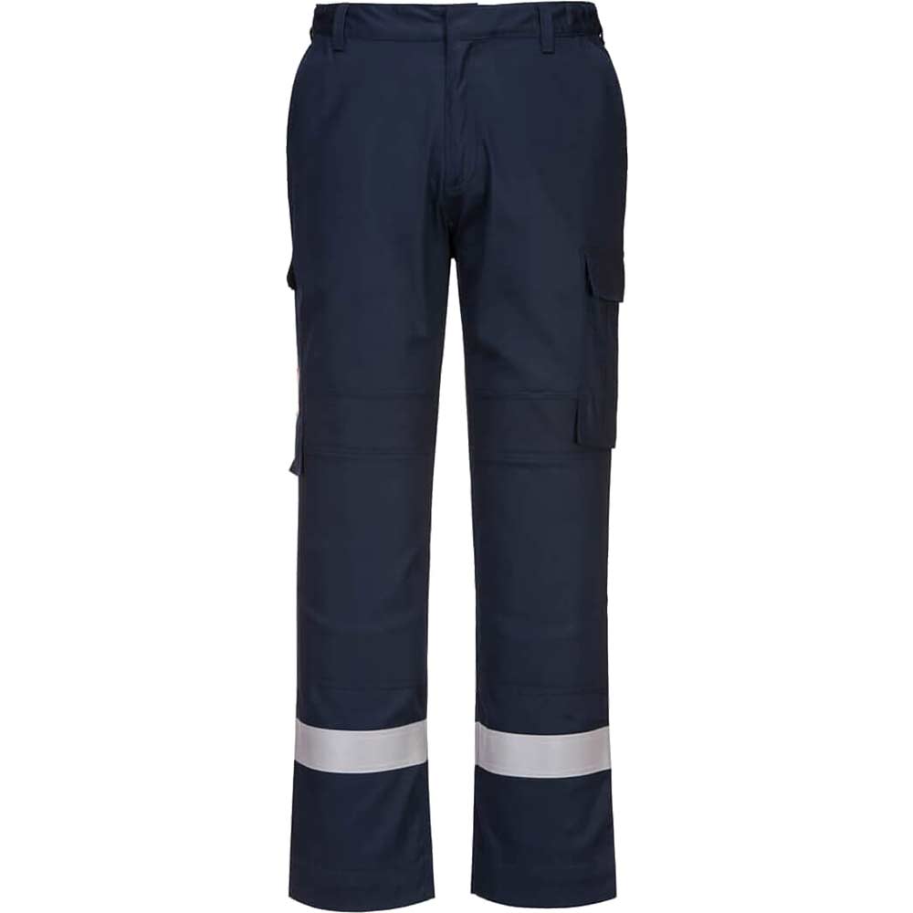 BizFlame Lightweight Stretch Panelled Trousers Navy XL 31
