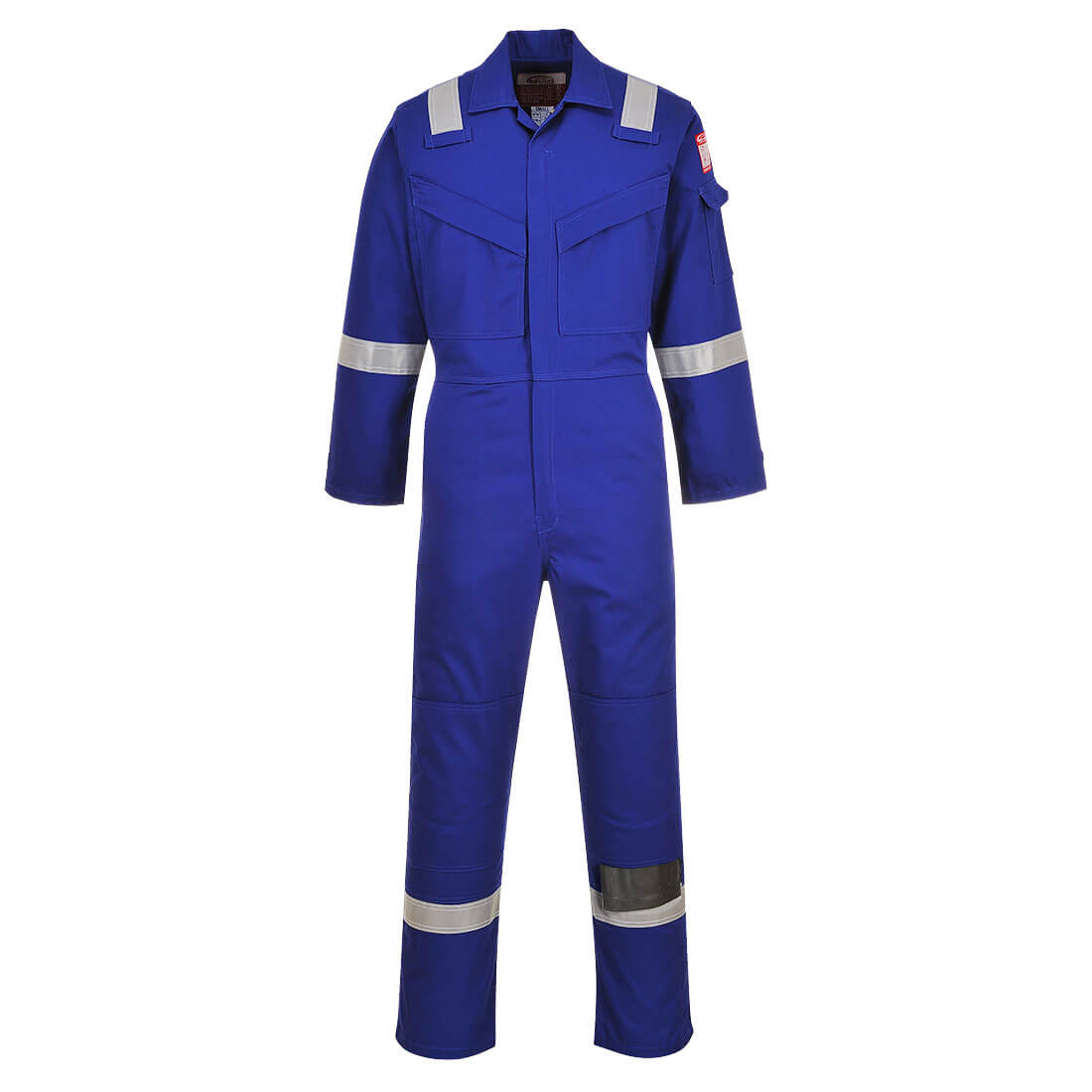 Image of Biz Flame Mens Aberdeen Flame Resistant Antistatic Coverall Royal Blue 4XL 32"