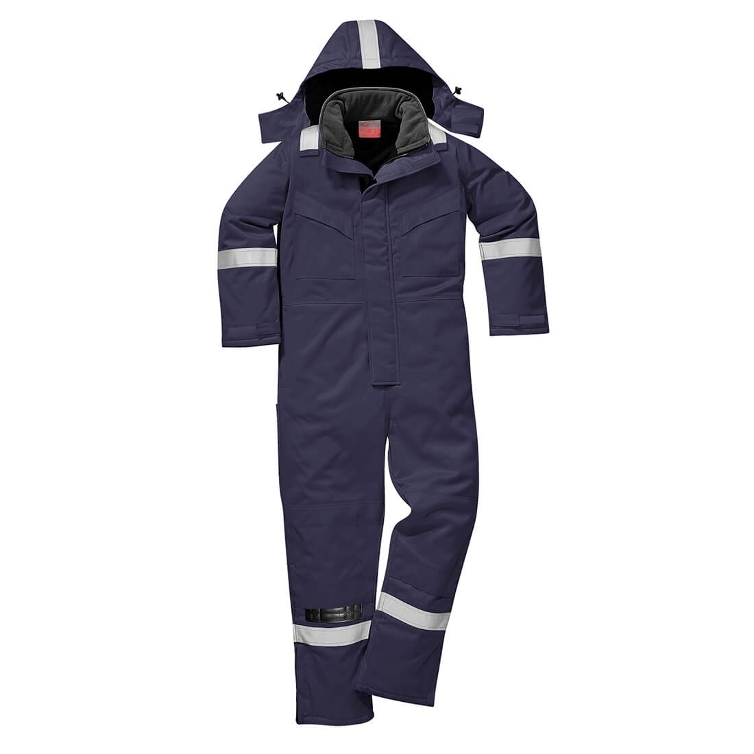Image of Biz Flame Mens Flame Resistant Antistatic Winter Overall Navy Blue L 32"