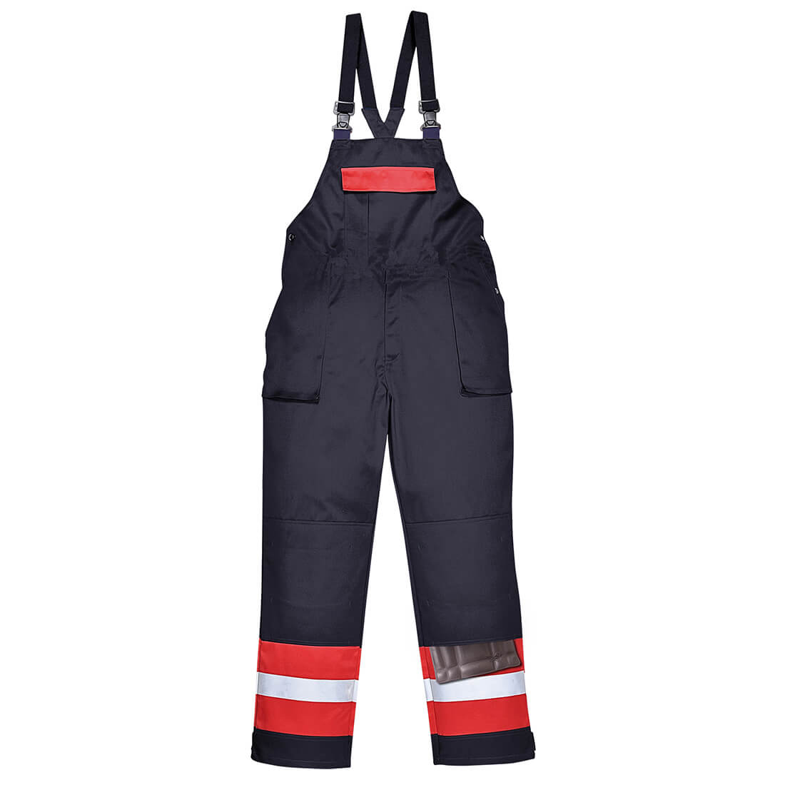 Image of Biz Flame Mens Flame Resistant Plus Bib and Brace Navy S