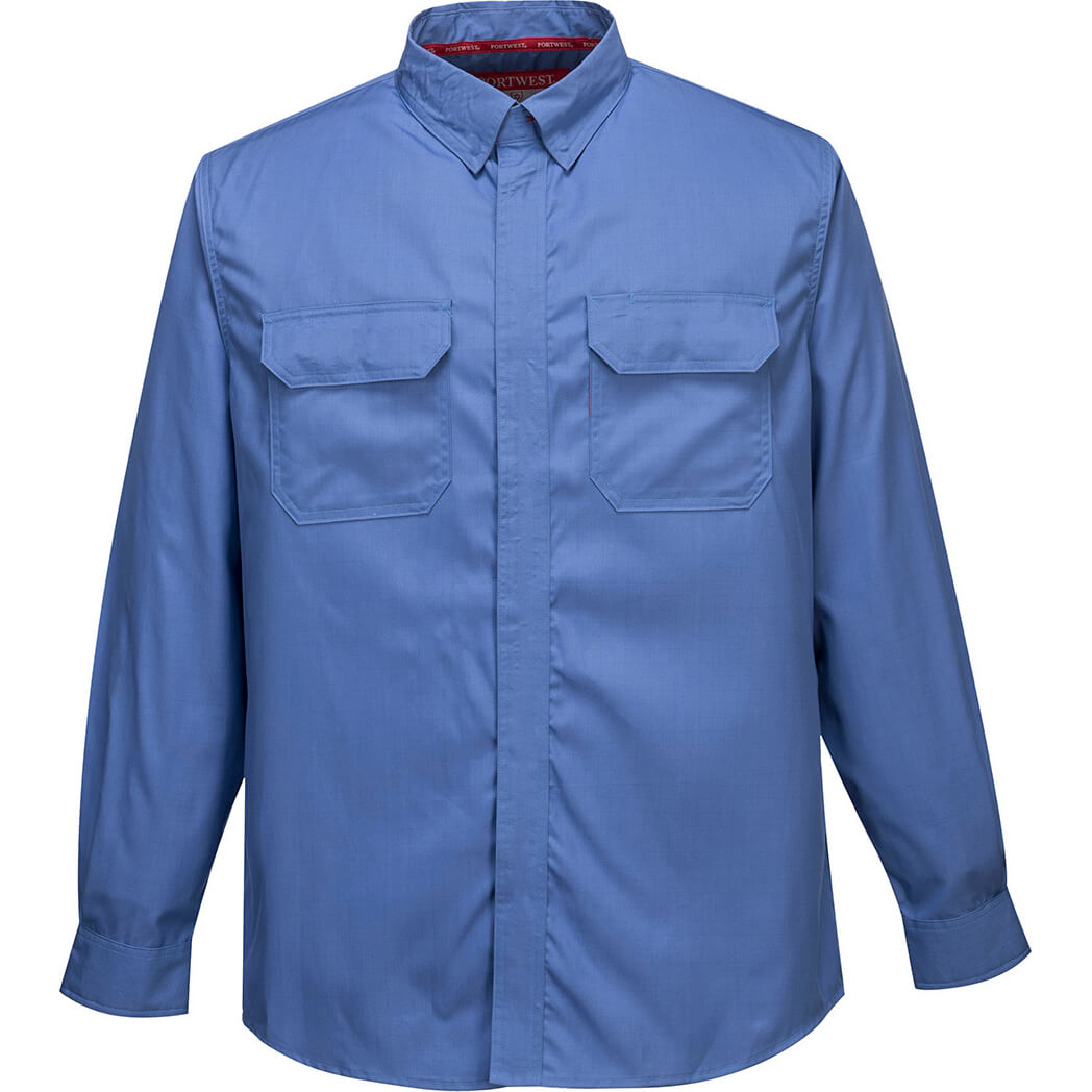 Image of Biz Flame Plus Chemical Shirt Blue 3XL