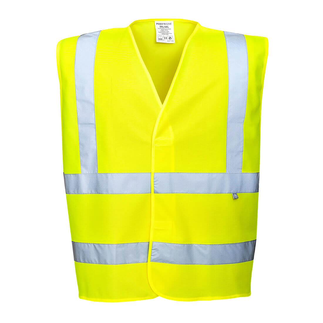 Image of Biz Flame Hi Vis Flame Retardant Treated Vest Yellow L / XL