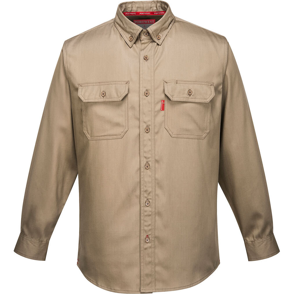 Image of Biz Flame 88/12 Flame Resistant Shirt Khaki L