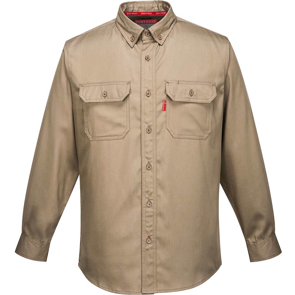 Image of Biz Flame 88/12 Flame Resistant Shirt Khaki 4XL