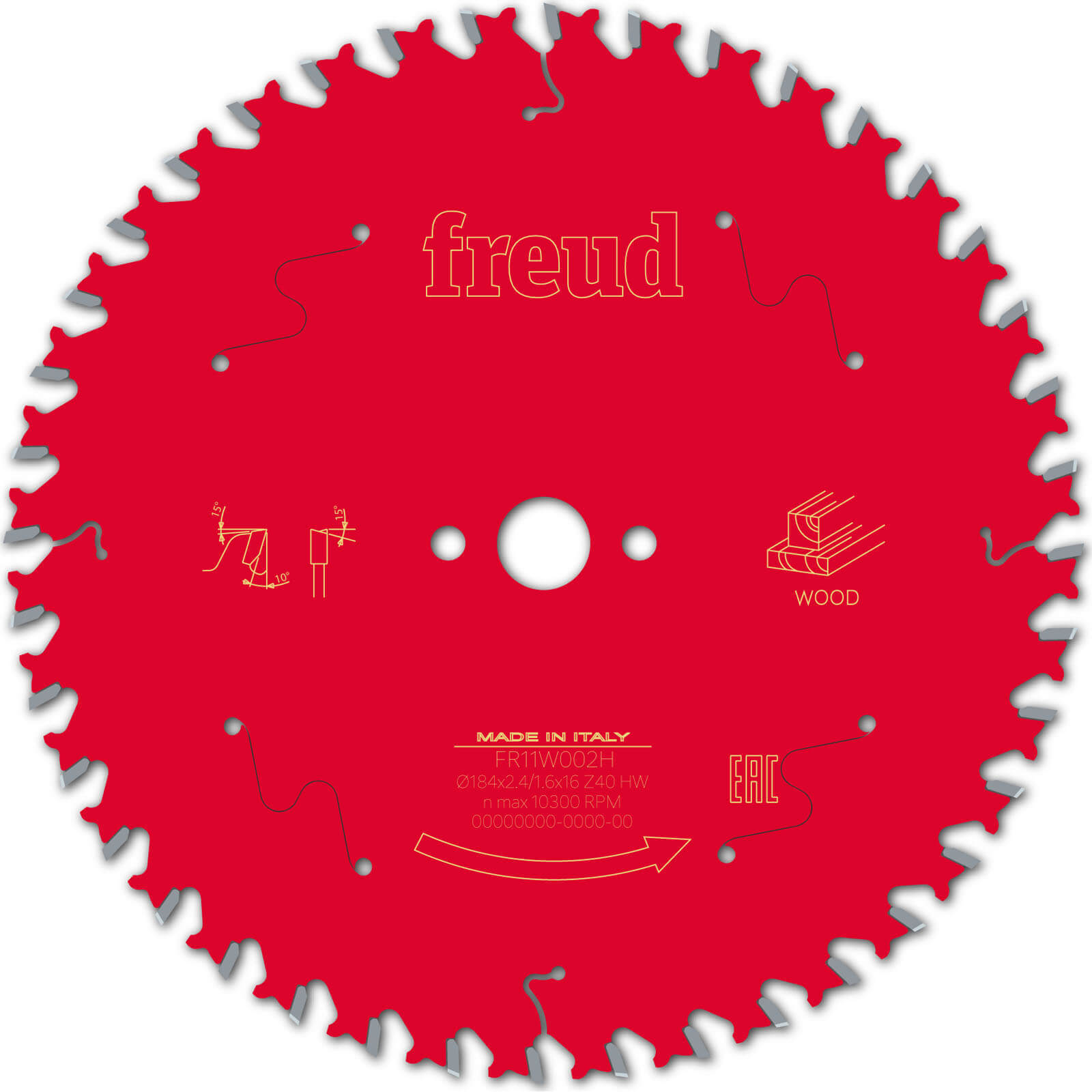 Image of Freud LP40M Solid Wood Cutting Circular Saw Blade 184mm 40T 16mm
