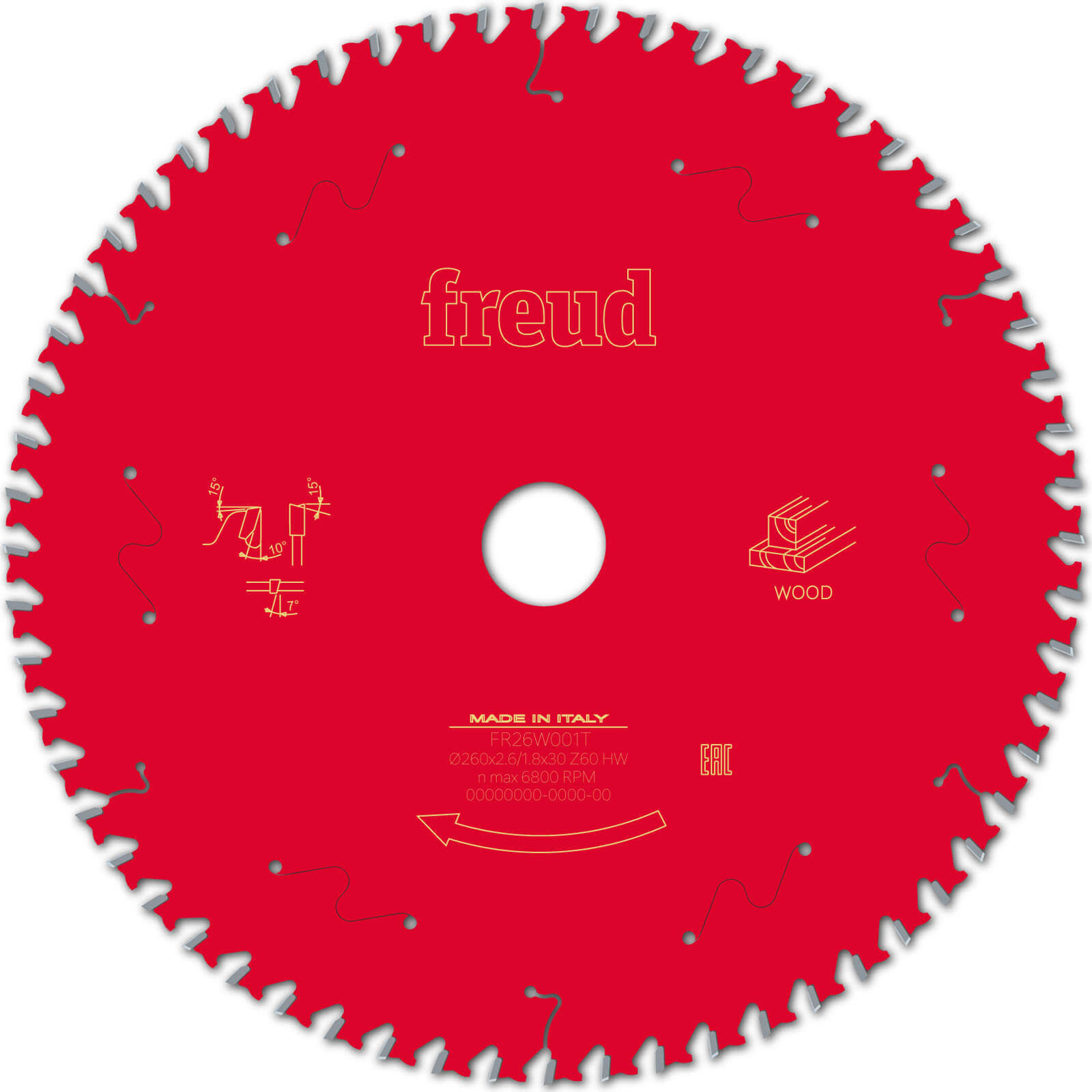 Photos - Power Tool Accessory Freud LCL6M Circular and Mitre Saw Blade for Solid Wood and Panels 260mm 6 