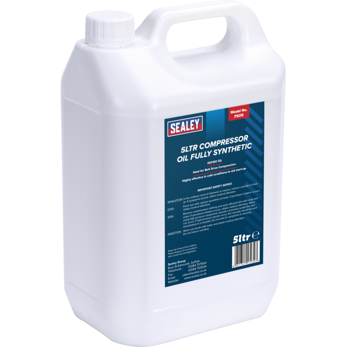 Sealey Fully Synthetic Compressor Oil 5l