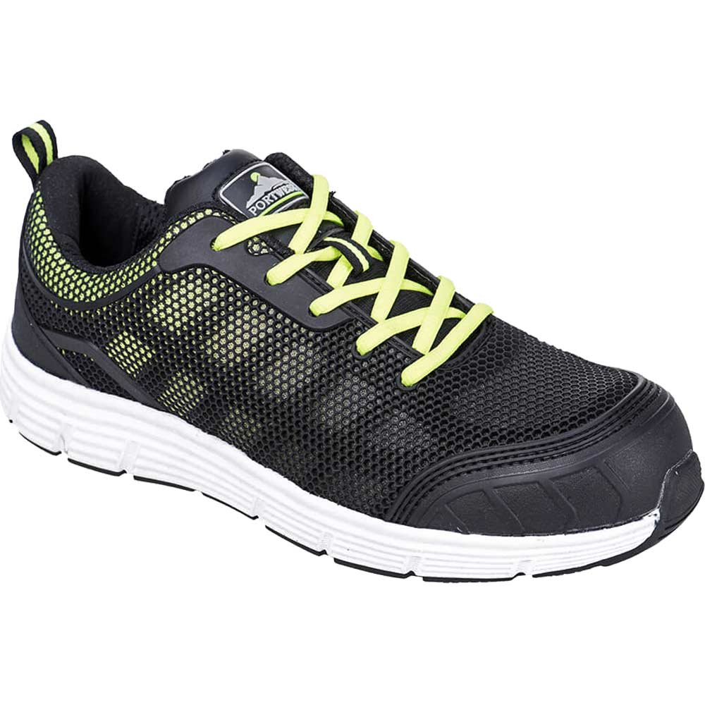 Portwest Steelite Tove Safety Trainers Black / Green Size 10