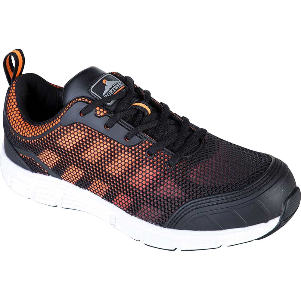 Portwest Steelite Tove Safety Trainers Black / Orange Size 7